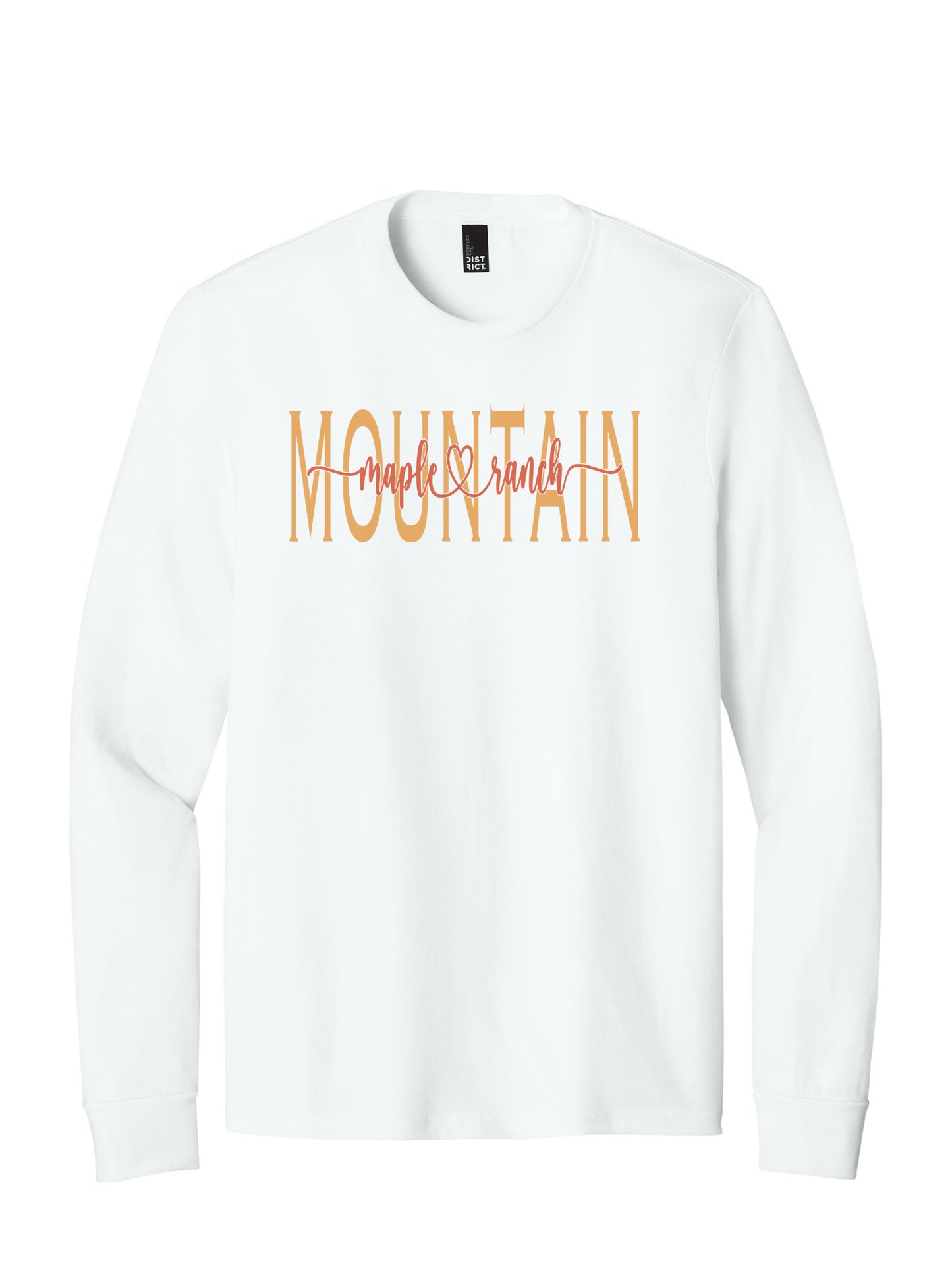 Orange Cursive Tri-blend Long Sleeve T-shirt