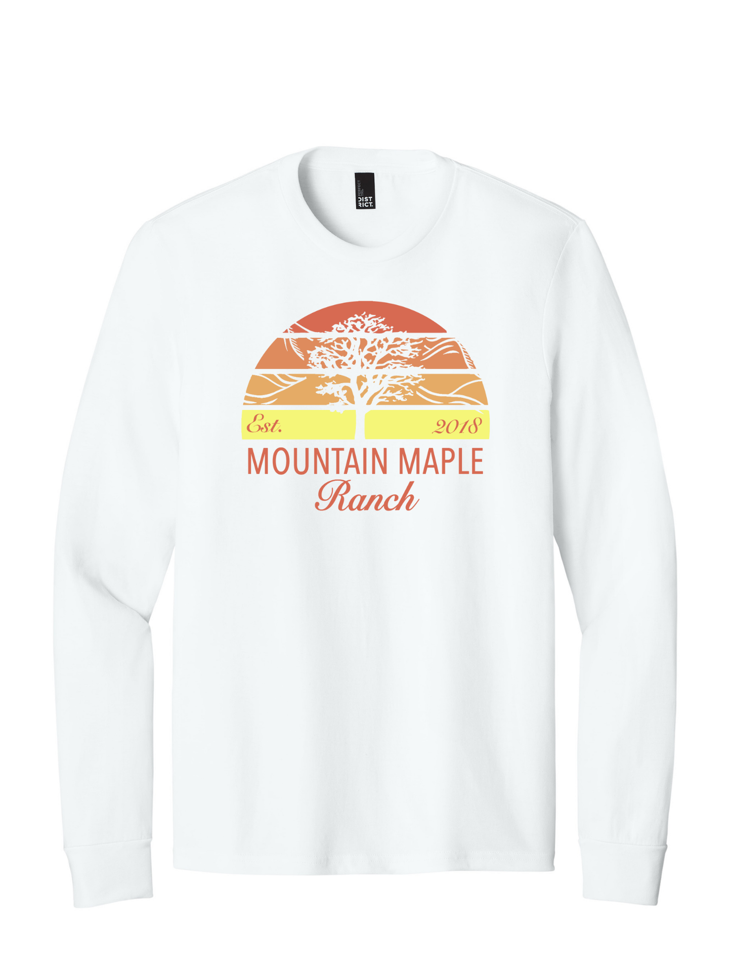 Orange Sunset Tri-blend Long Sleeve T-shirt