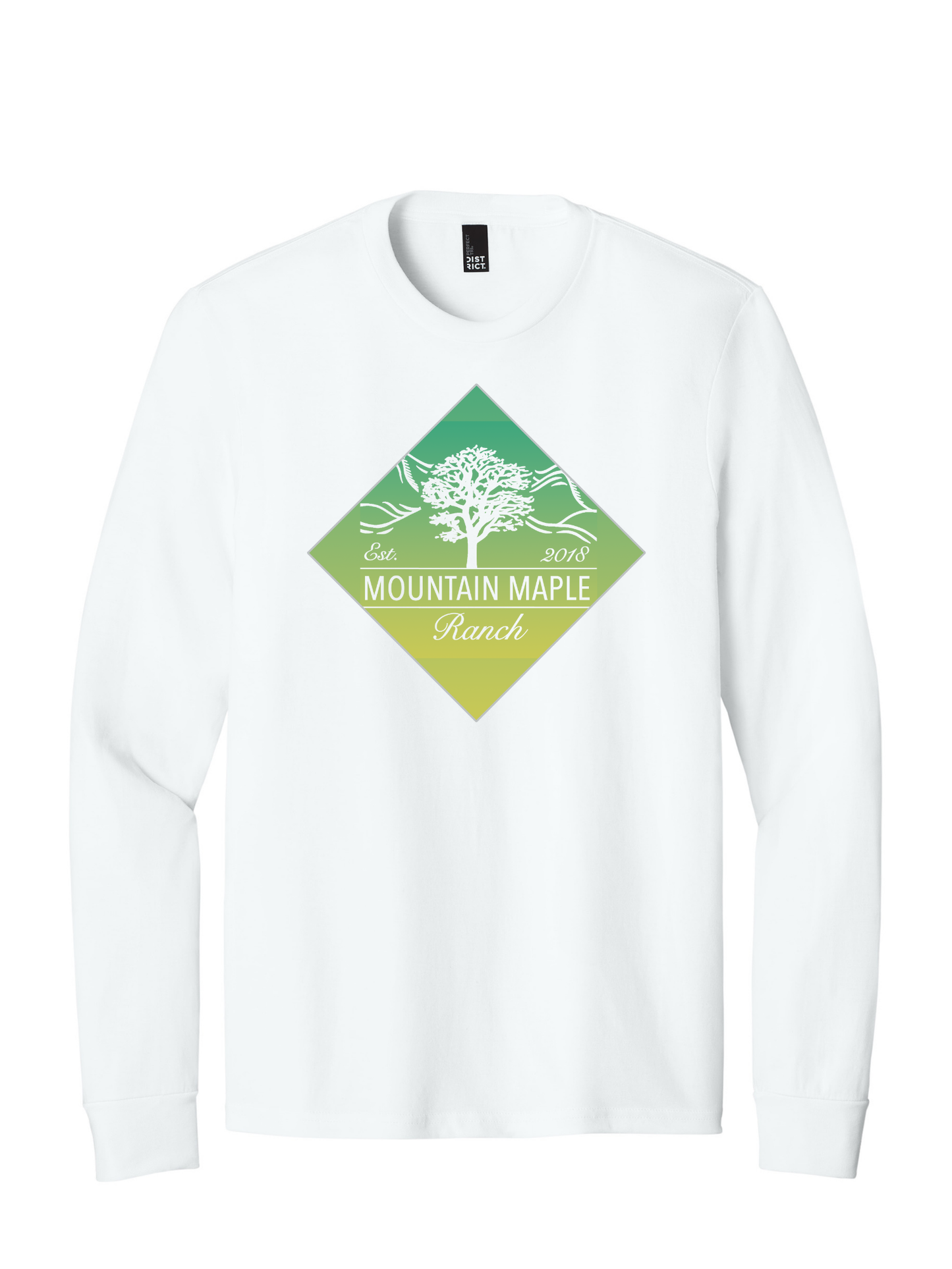 Green Gradient Diamond Tri-blend Long Sleeve T-shirt