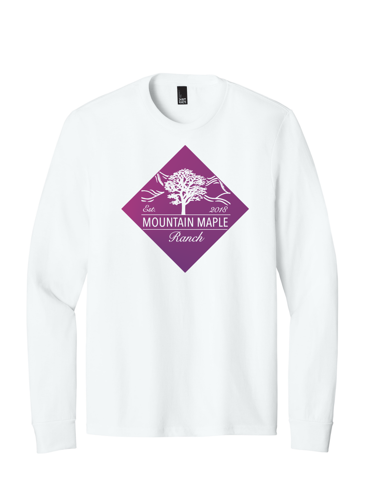 Purple Gradient Diamond Tri-blend Long Sleeve T-shirt