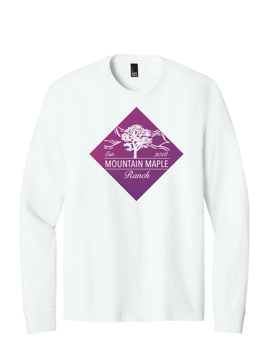 Purple Gradient Diamond Tri-blend Long Sleeve T-shirt