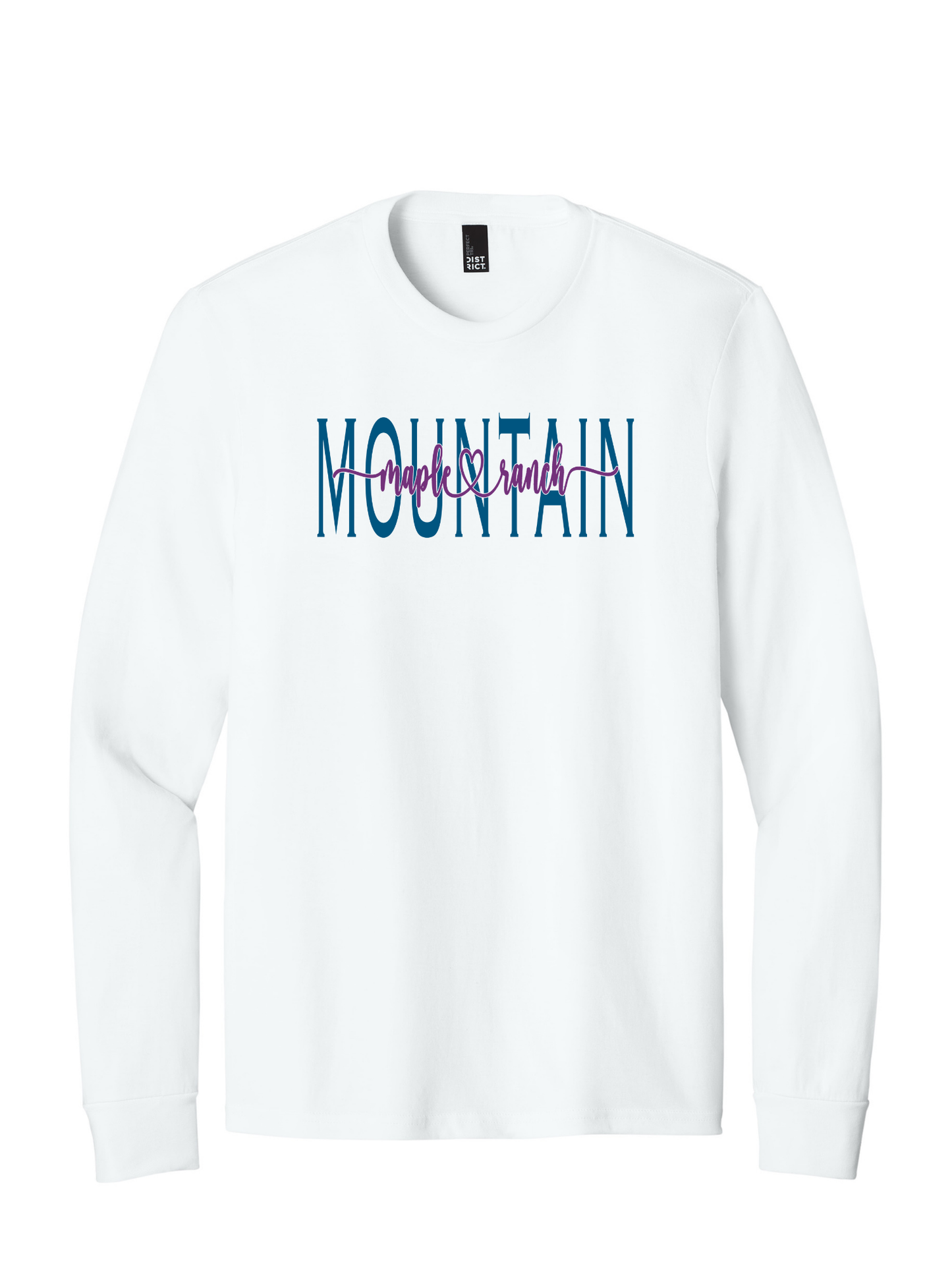 Blue Cursive Tri-blend Long Sleeve T-shirt