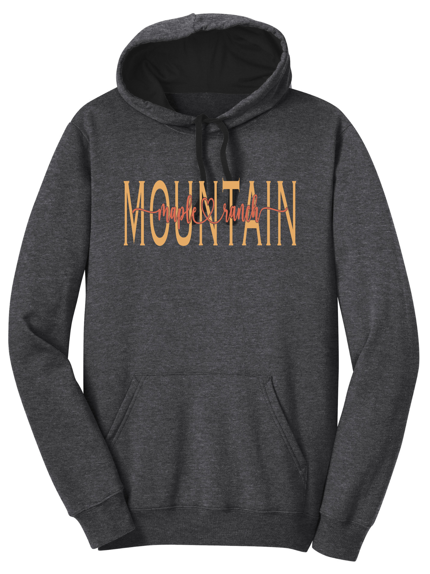 Mountain Maple Peach on Orange Hoodie