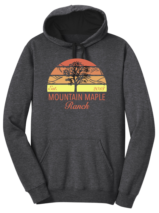 Mountain Maple Orange Sunset Hoodie