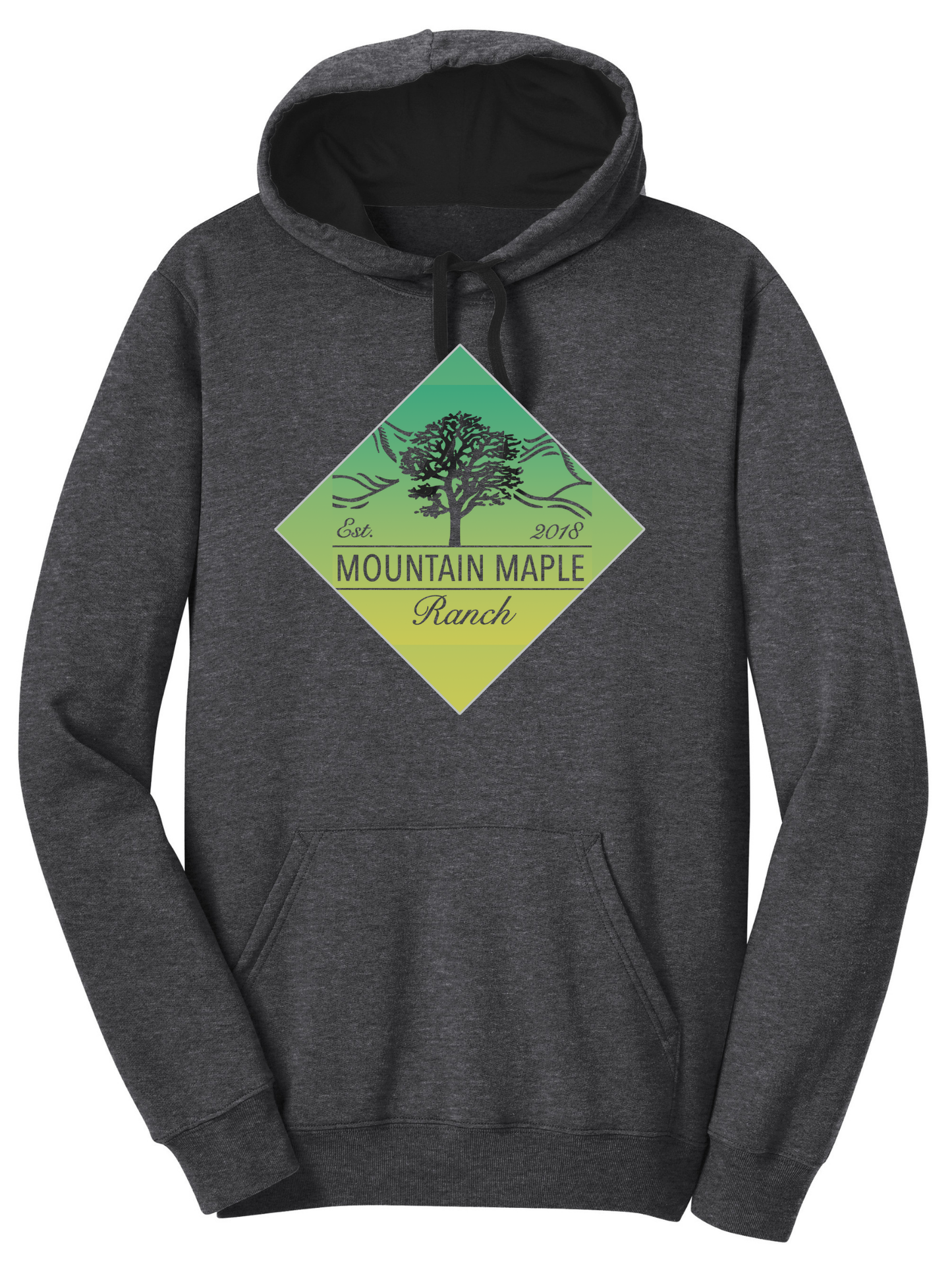 Mountain Maple Green Gradient Diamond Hoodie