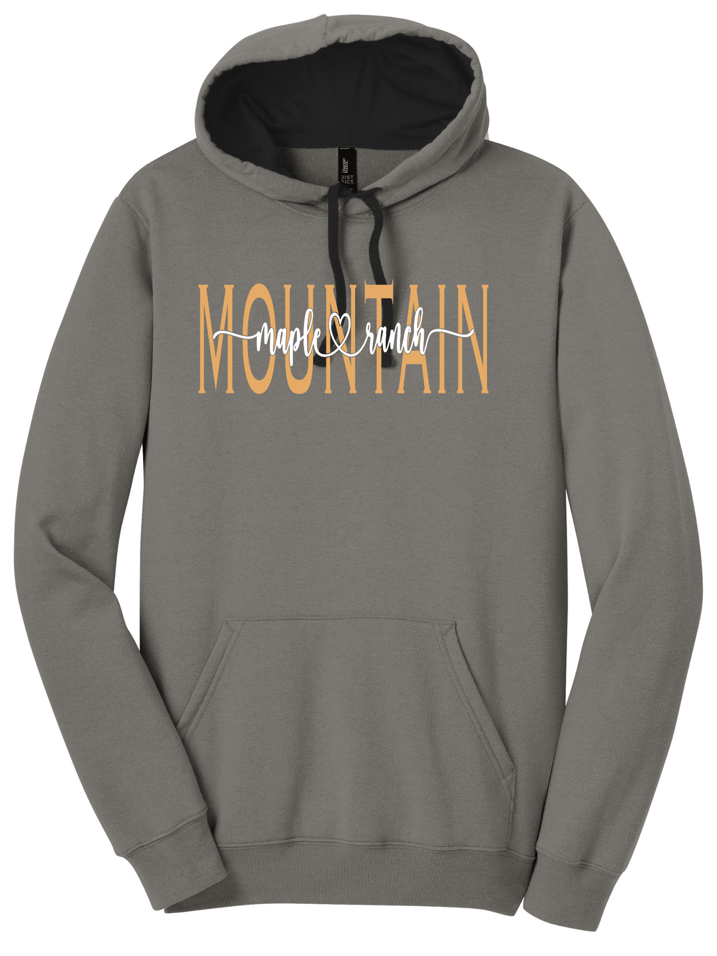 Mountain Maple White on Orange Hoodie