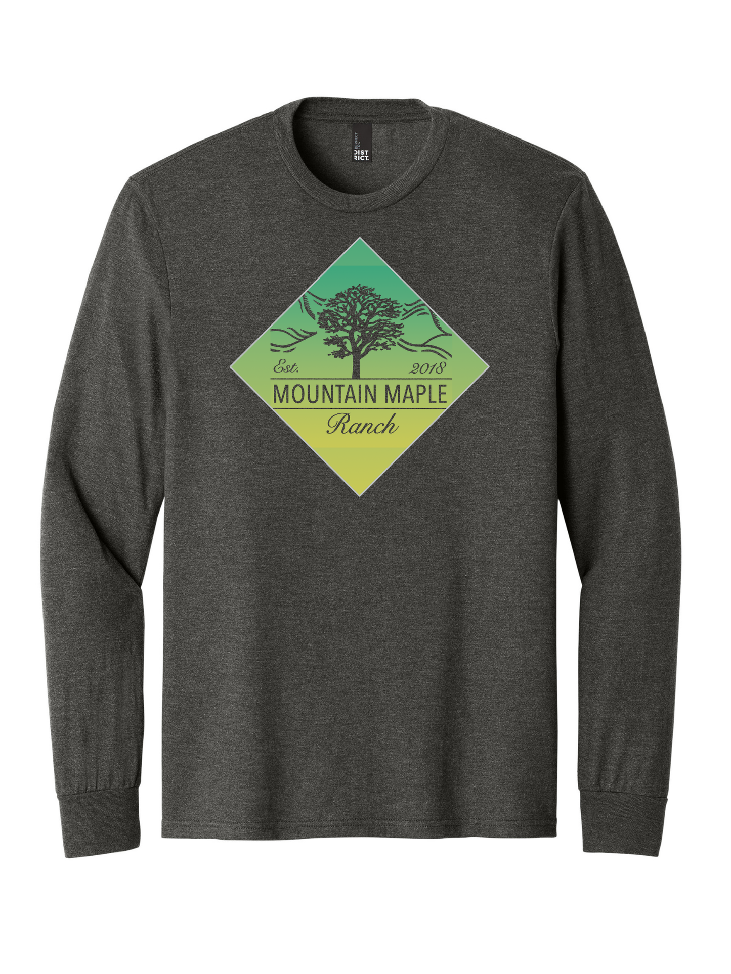 Green Gradient Diamond Tri-blend Long Sleeve T-shirt