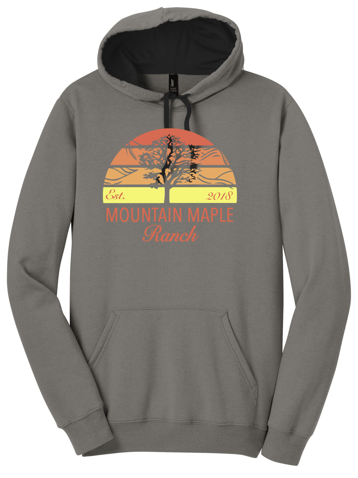 Mountain Maple Orange Sunset Hoodie