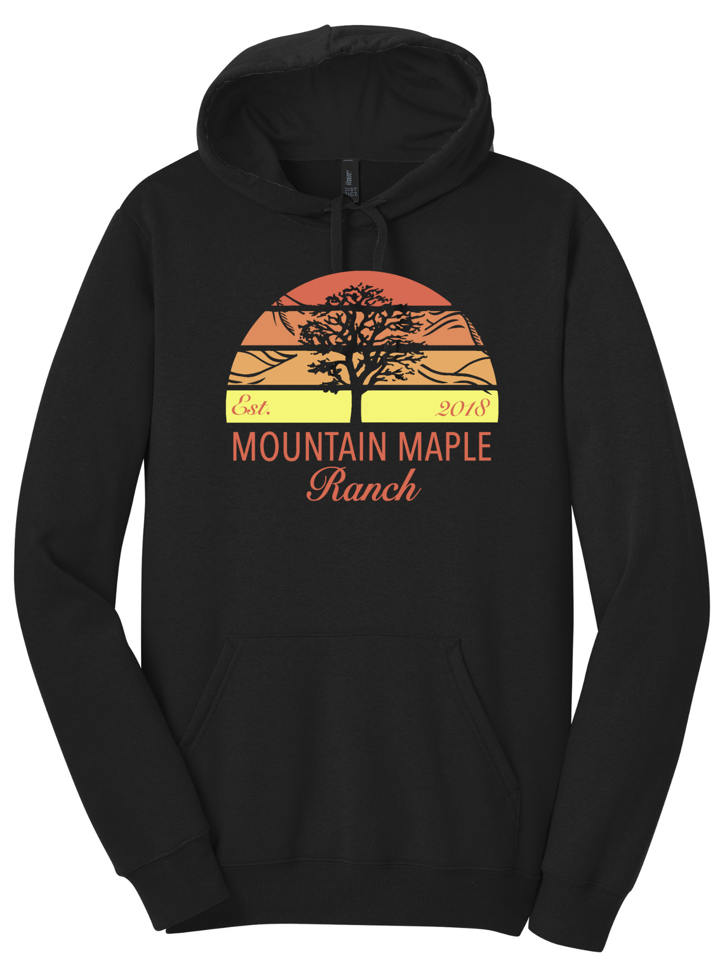 Mountain Maple Orange Sunset Hoodie