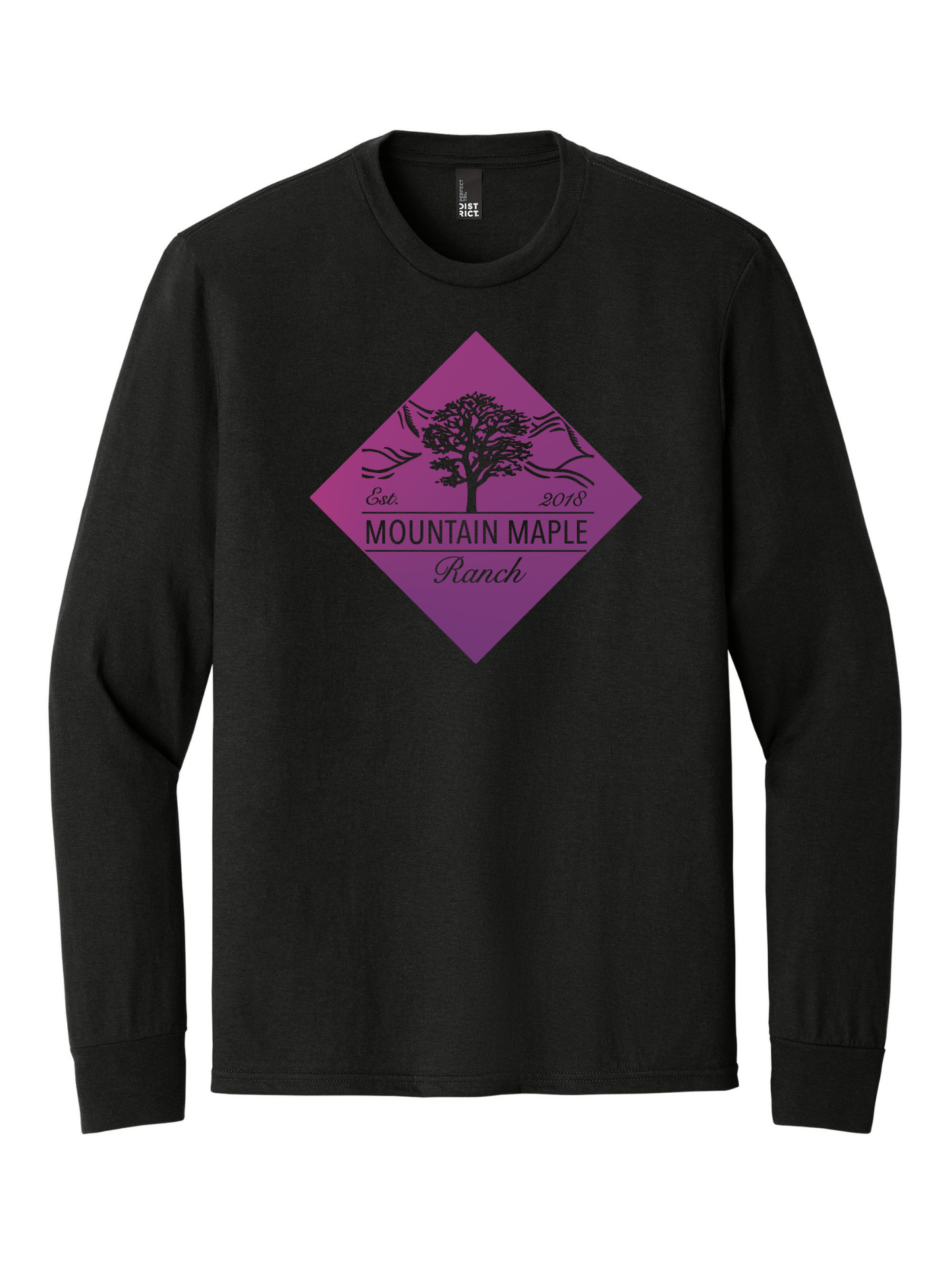 Purple Gradient Diamond Tri-blend Long Sleeve T-shirt