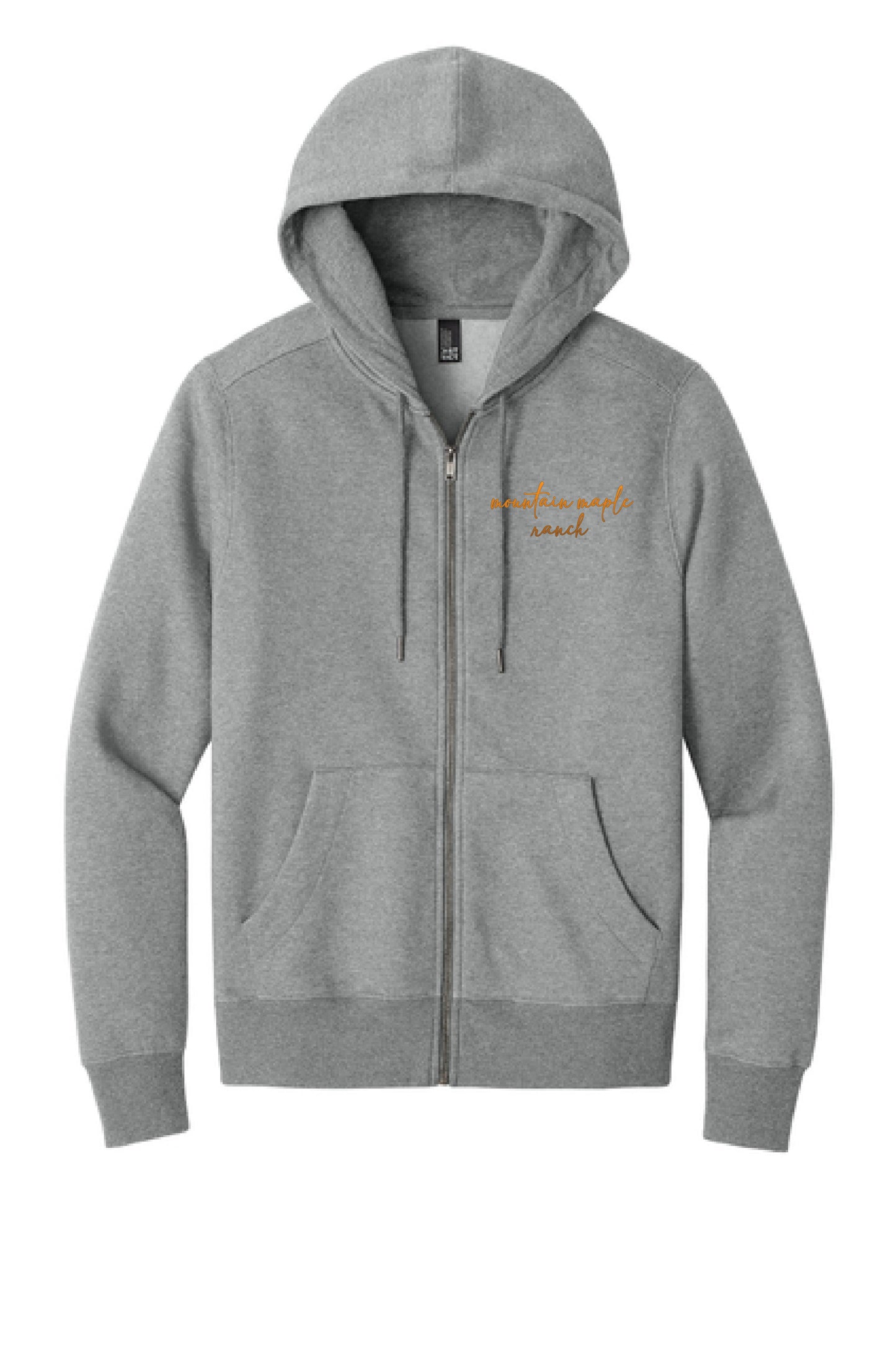 Ladies fit Mountain Maple Leaf Sunset Zip Hoodie