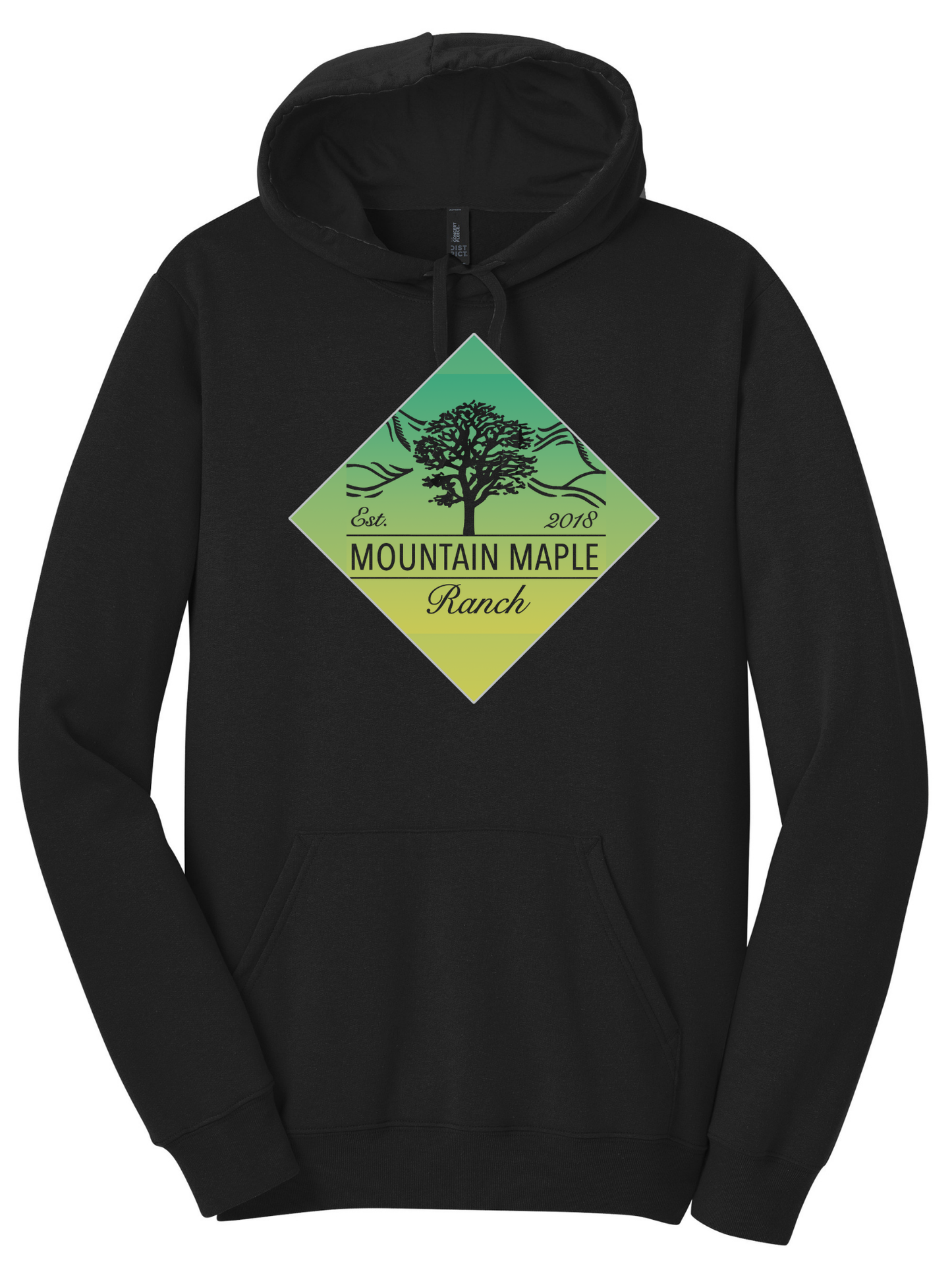 Mountain Maple Green Gradient Diamond Hoodie