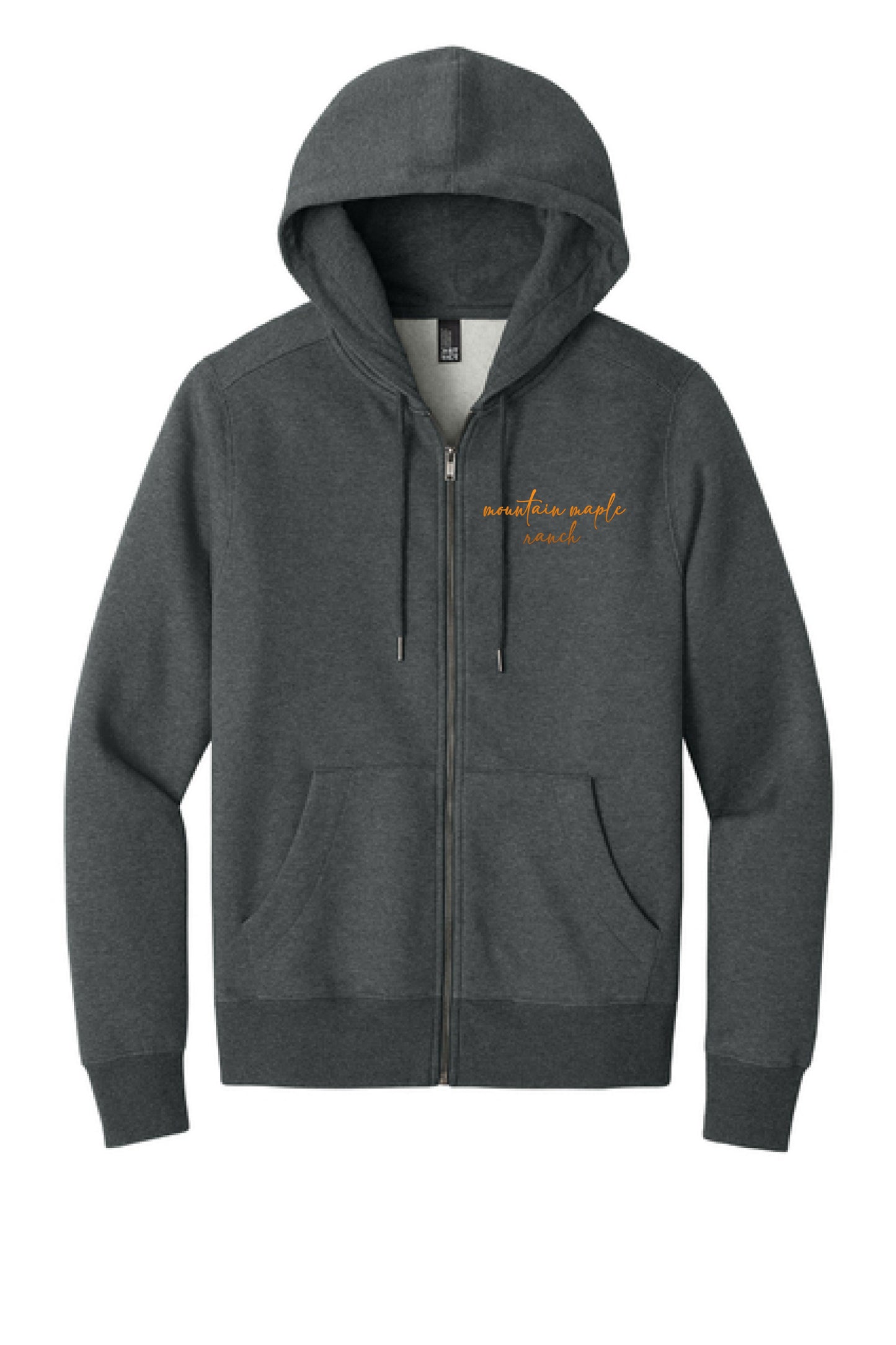 Mountain Maple Leaf Sunset Zip Hoodie