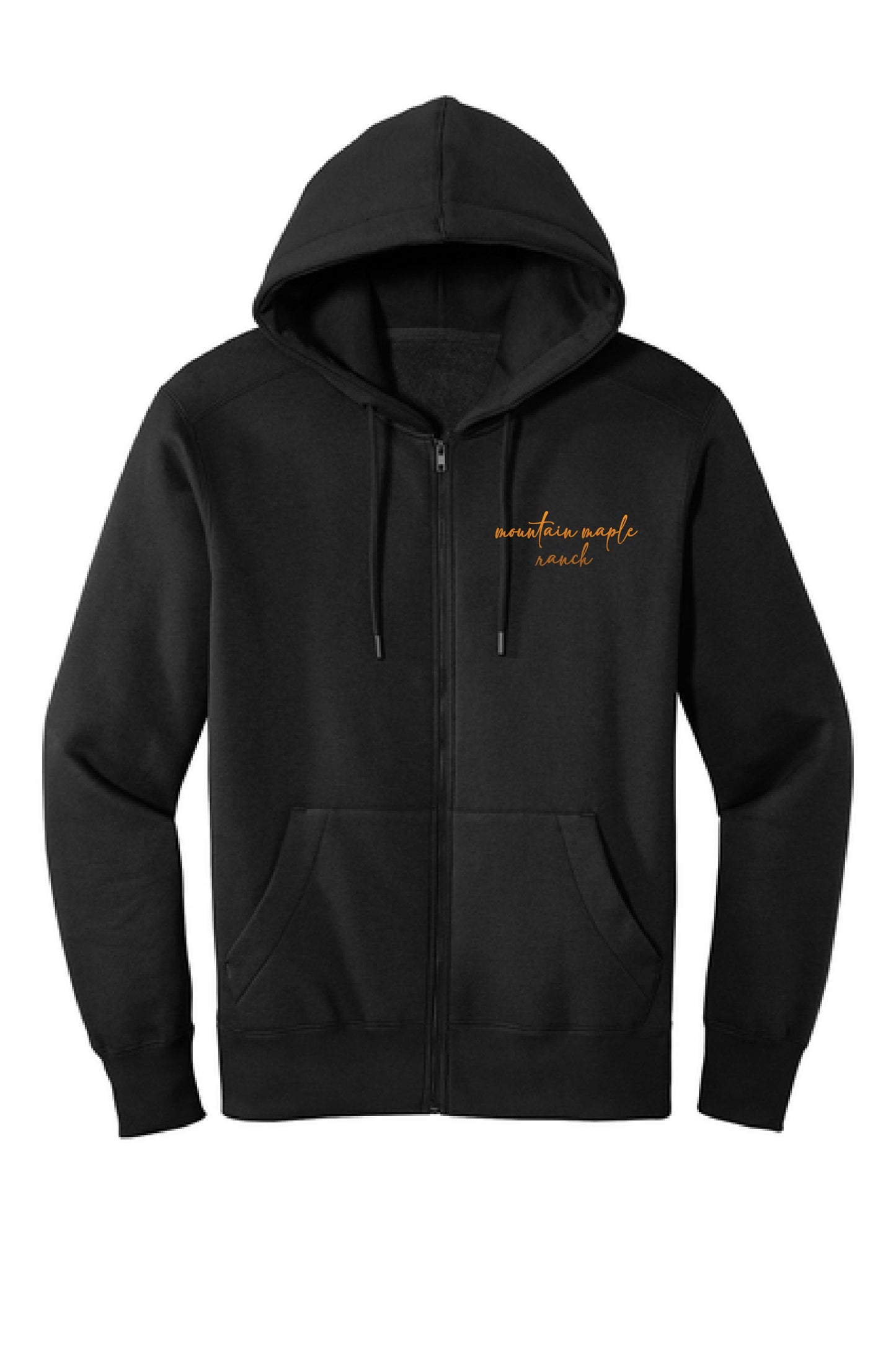 Mountain Maple Leaf Sunset Zip Hoodie